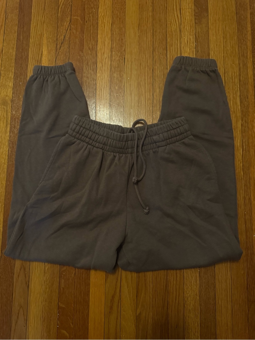 Garage Brown Elastic Waist Sweatpants